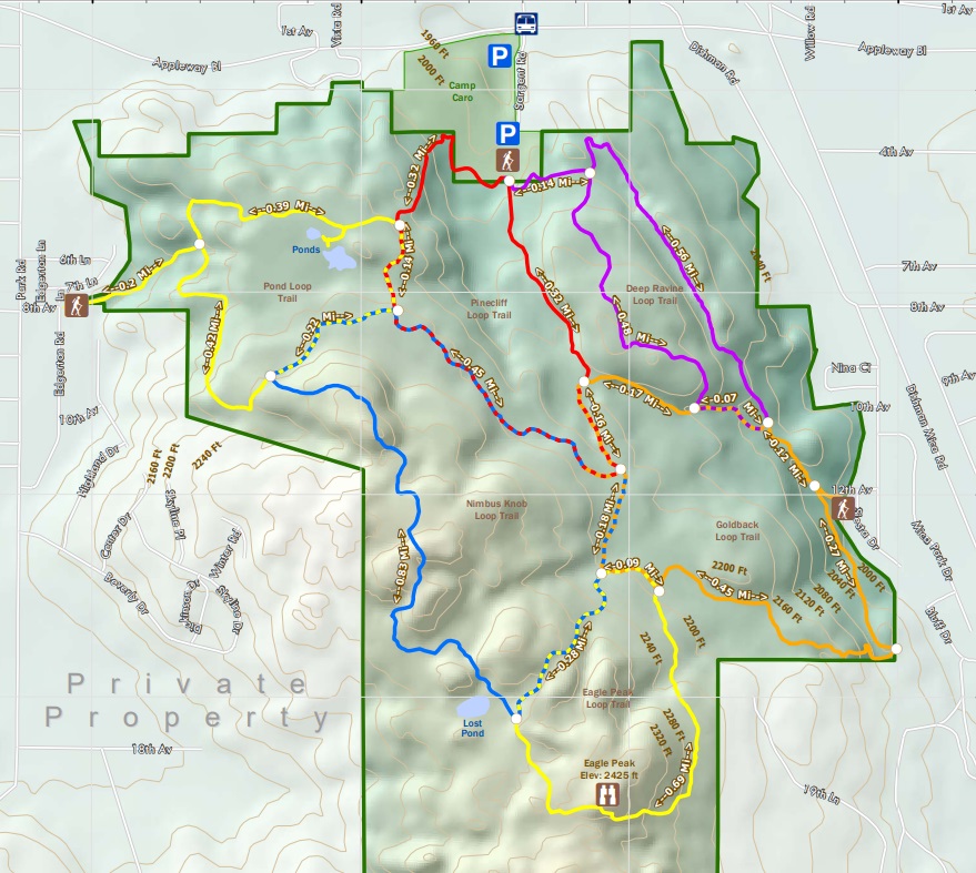 dishman hills map