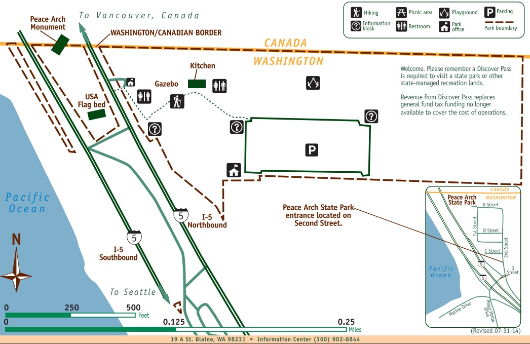 Peace Arch State Park map