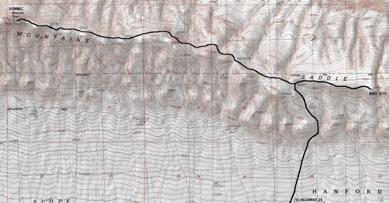 Wahatis Peak map