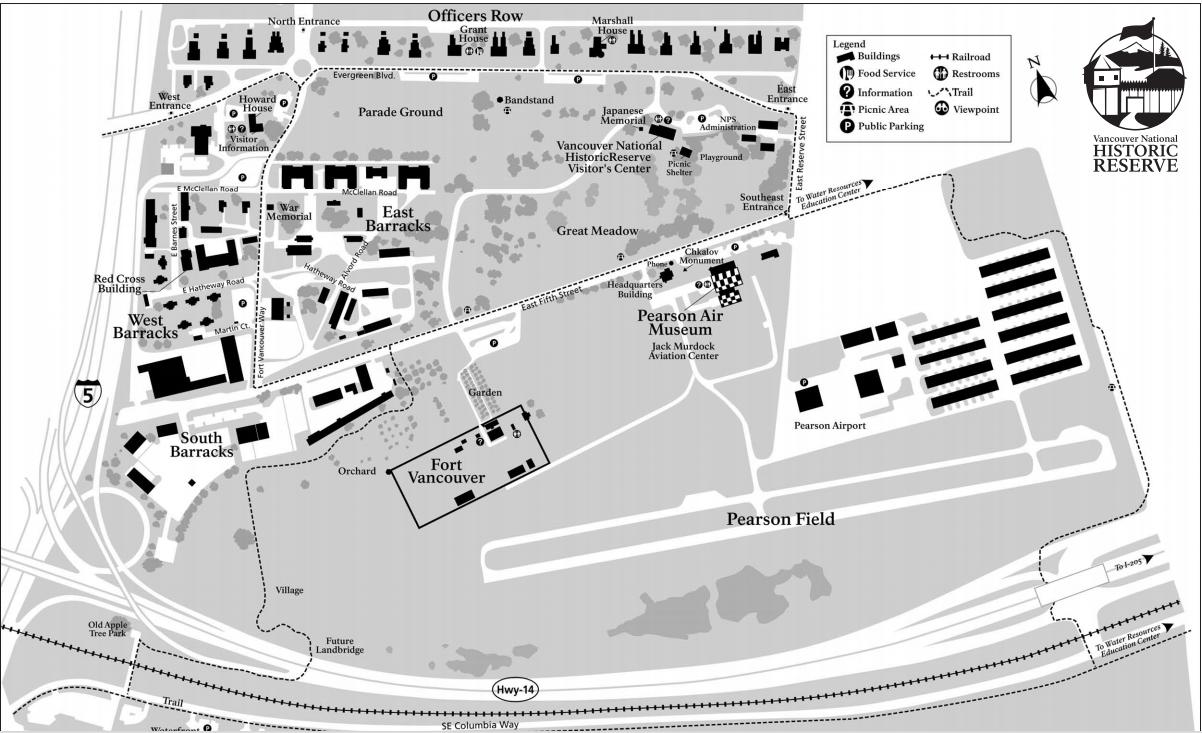 fort vancouver site map