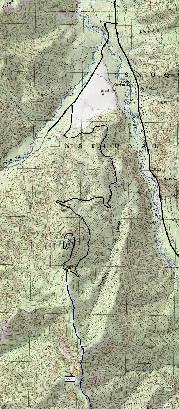 Sun Top Lookout Map