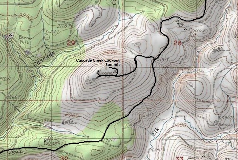 cascade creek lookout map