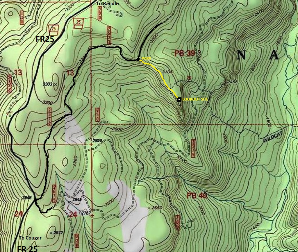 clear creek lookout map