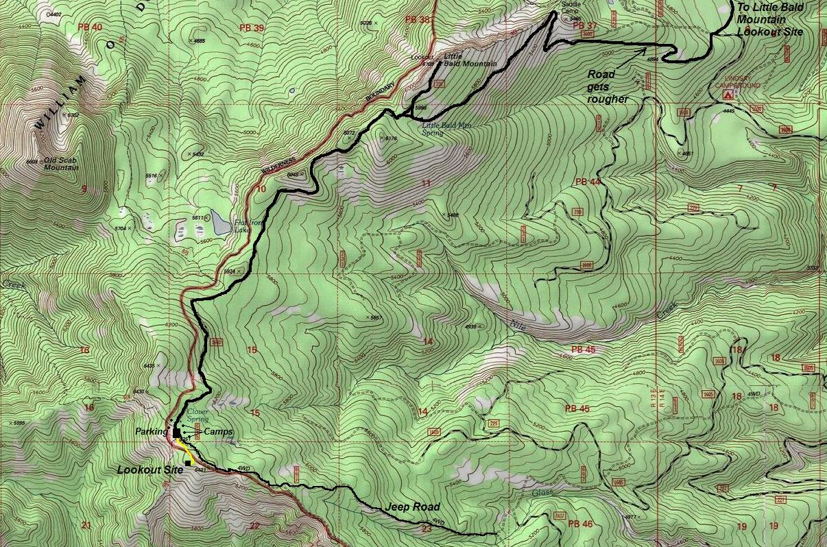 clover springs lookout map