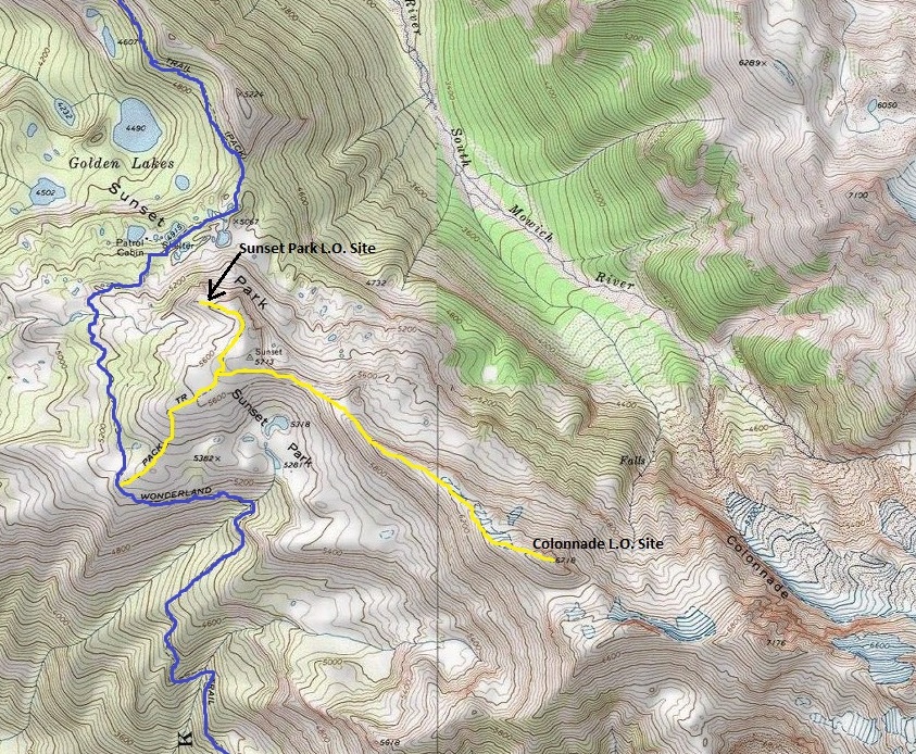 colonnade lookout map