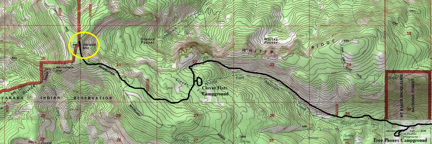 Darland Mountain map