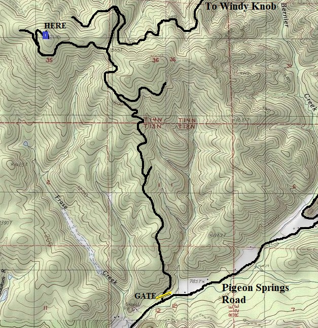 lucas creek lookout map