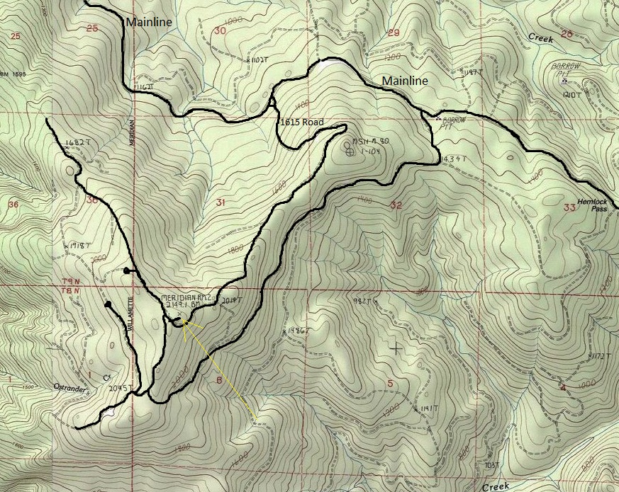 Meridian Mountain map