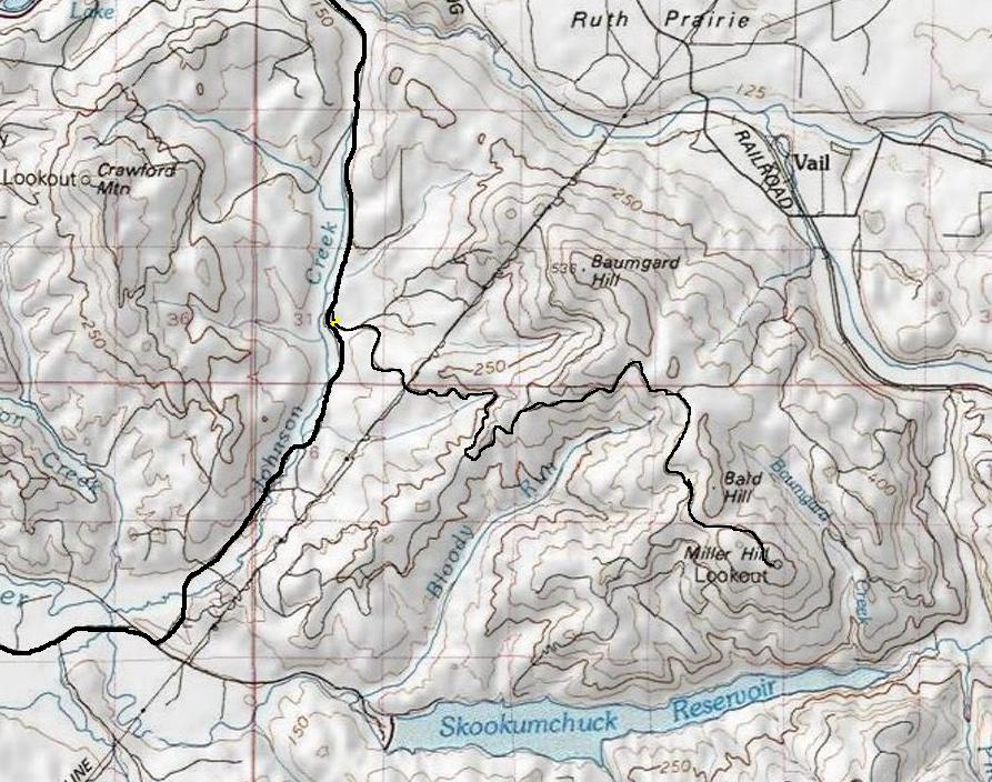 Miller Hill Lookout map