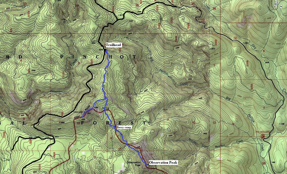 observation peak map