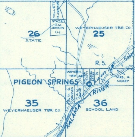 pigeon springs area