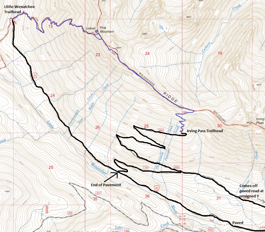 Poe Mountain map