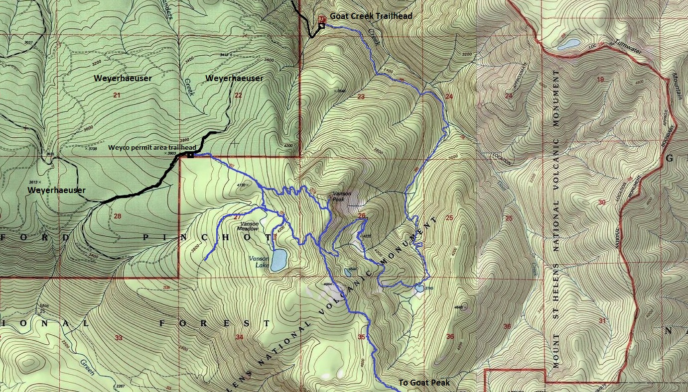 vanson peak map