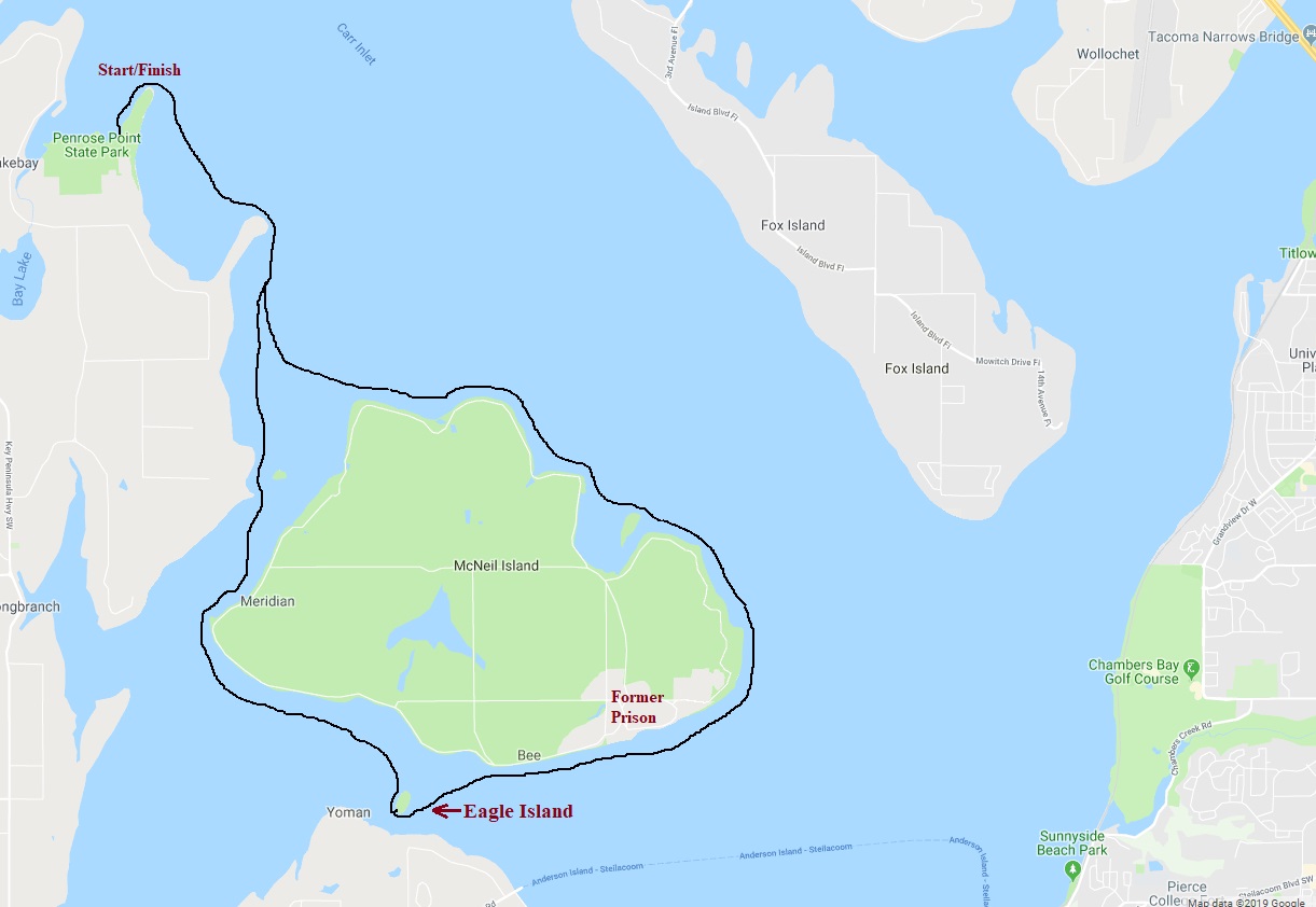 McNeil Island kayak map