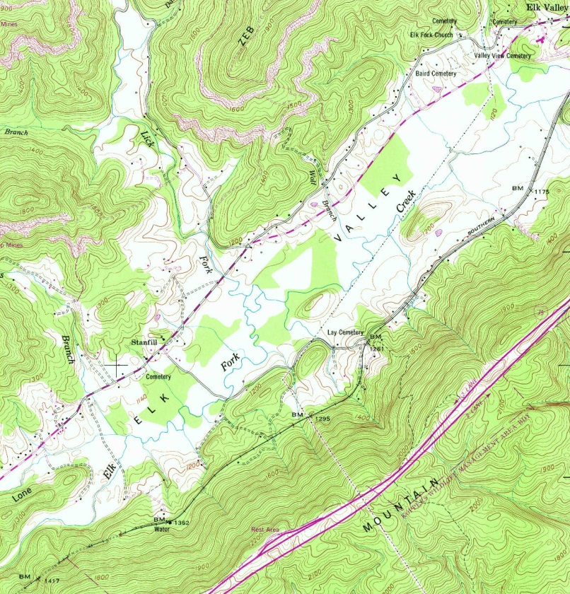 elk valley map