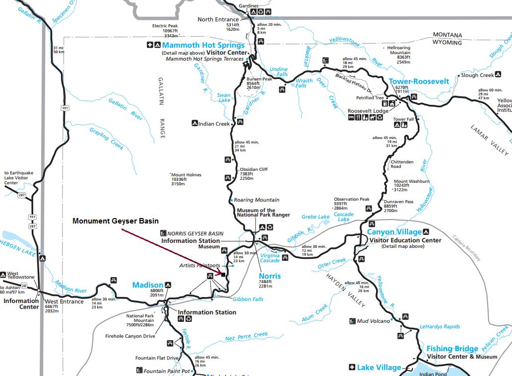 yellowstone map