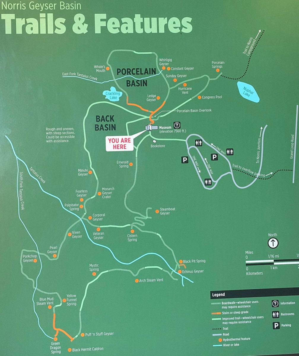 norris geyser basin map