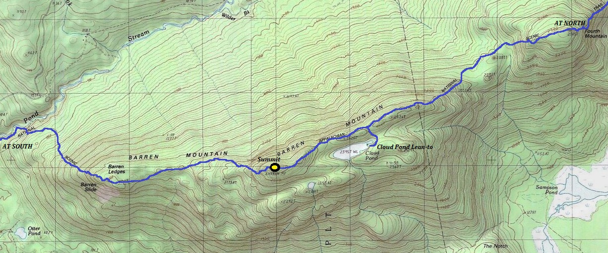 Barron Mountain map