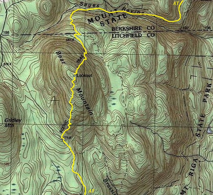 bear mountain topo map