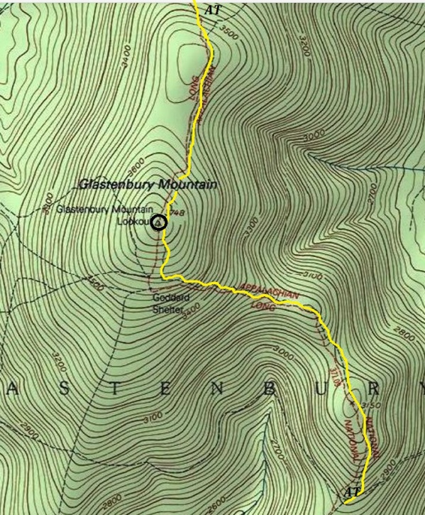 Glastenbury Mountain Map
