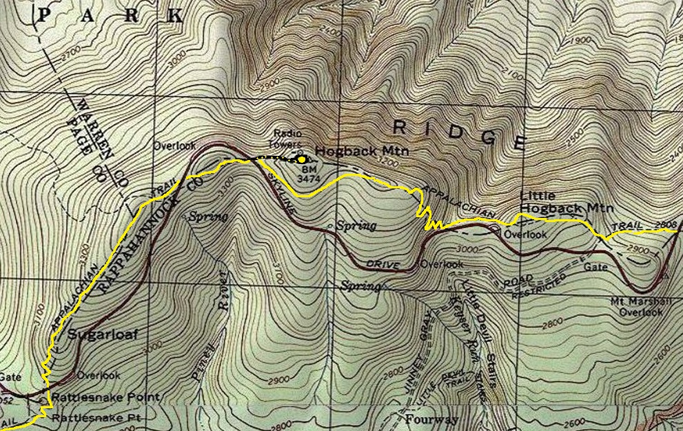 Hogback Mountain map