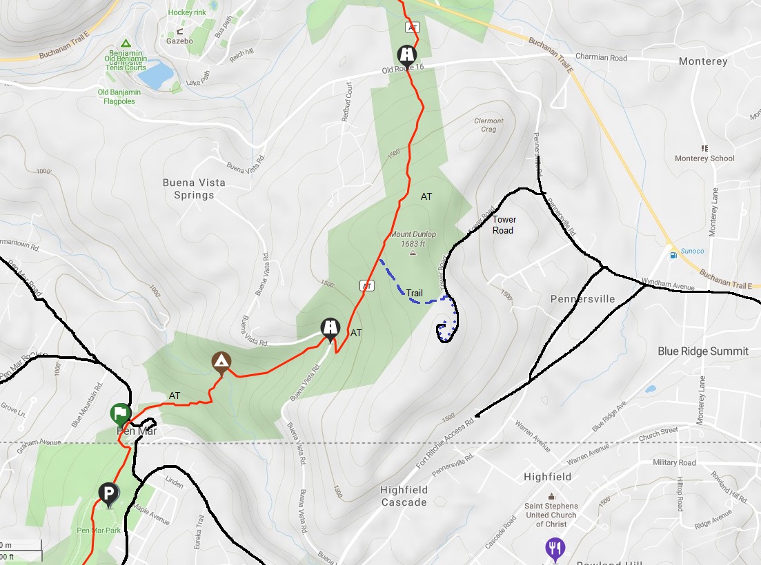 mount dunlop map