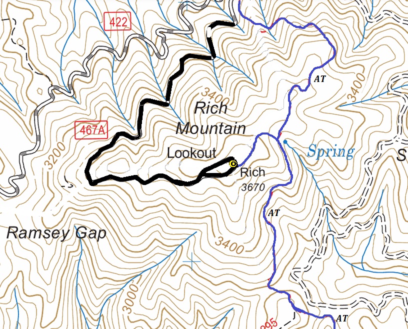 Rich Mountain map