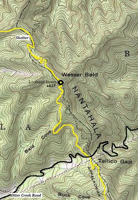 Wesser Bald map