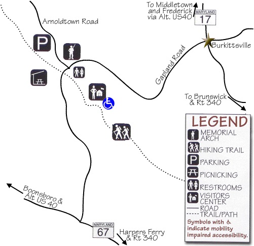 Gathland State Park map