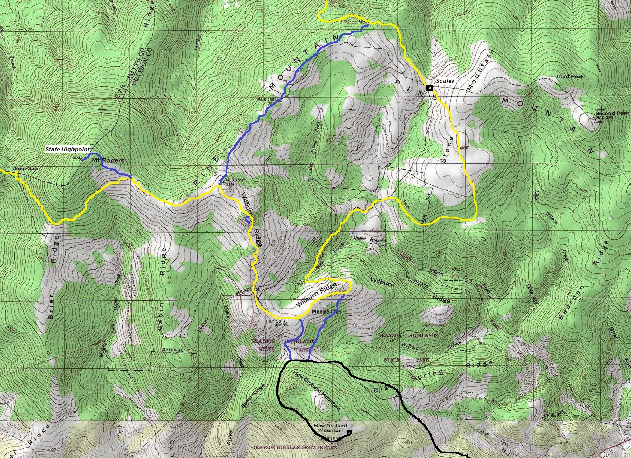 grayson highlands map