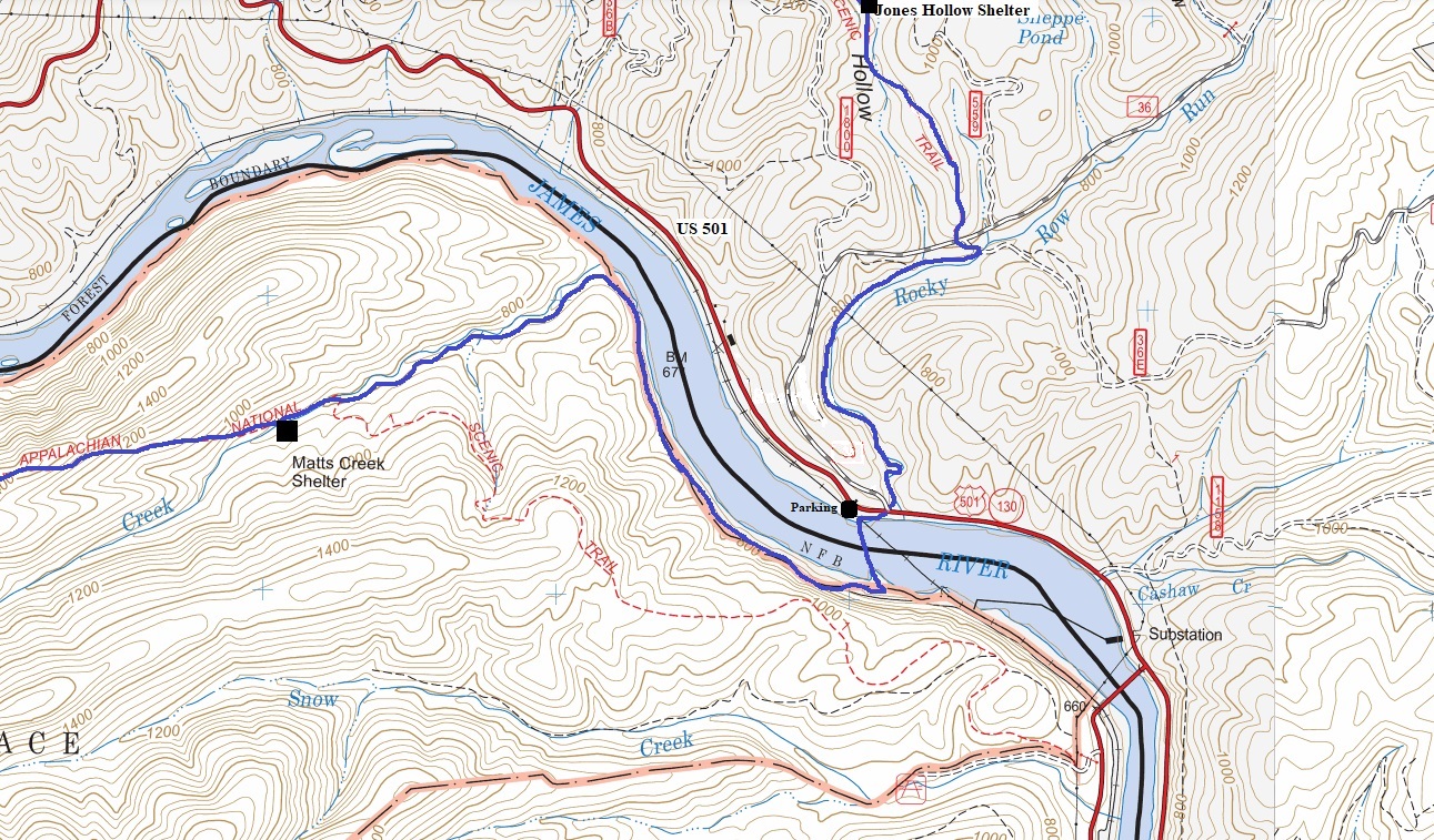 james river bridge map