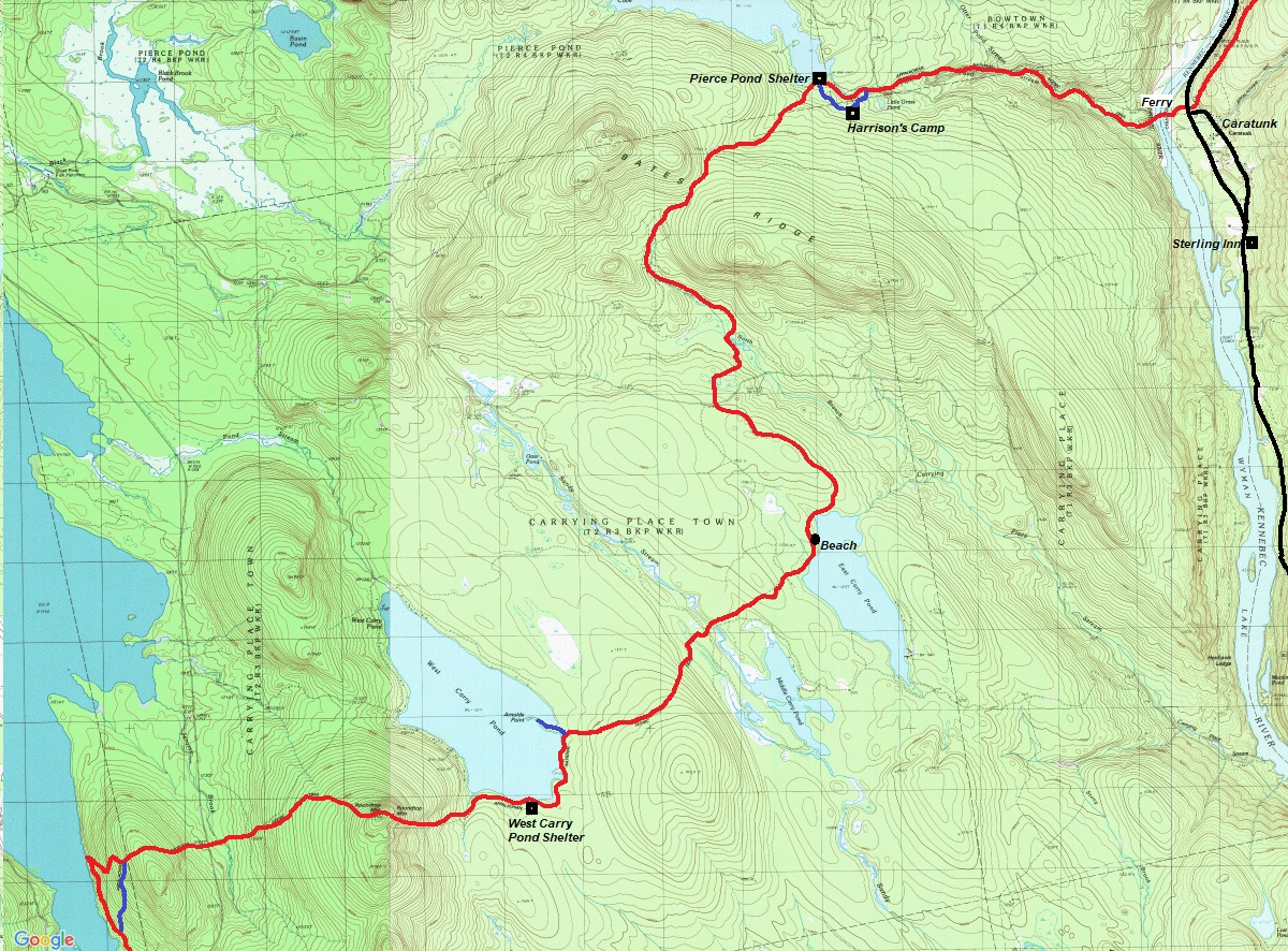 Kennebec River map