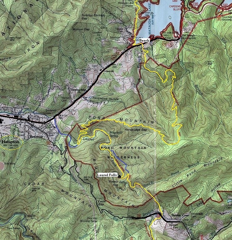 pond mountain map