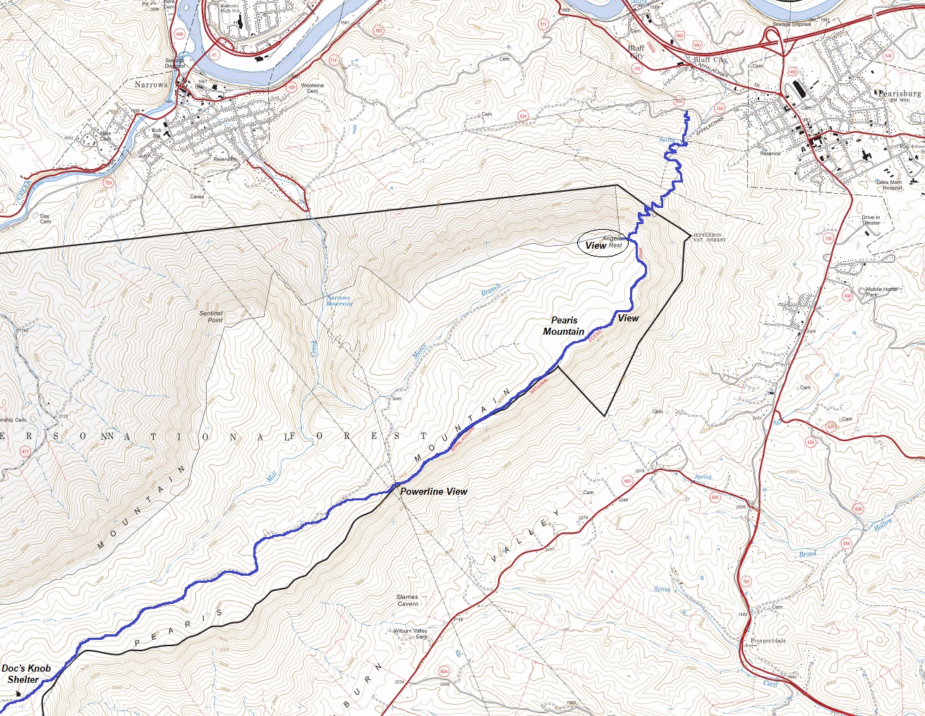 angels rest map