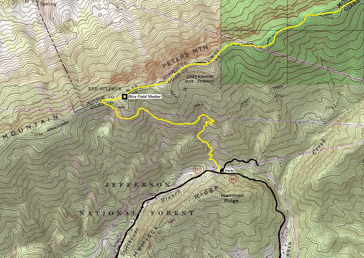 peters mountain map