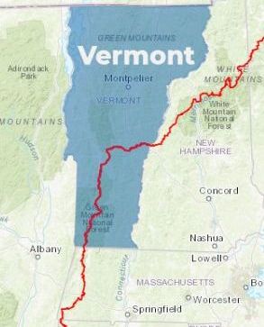 Vermont map