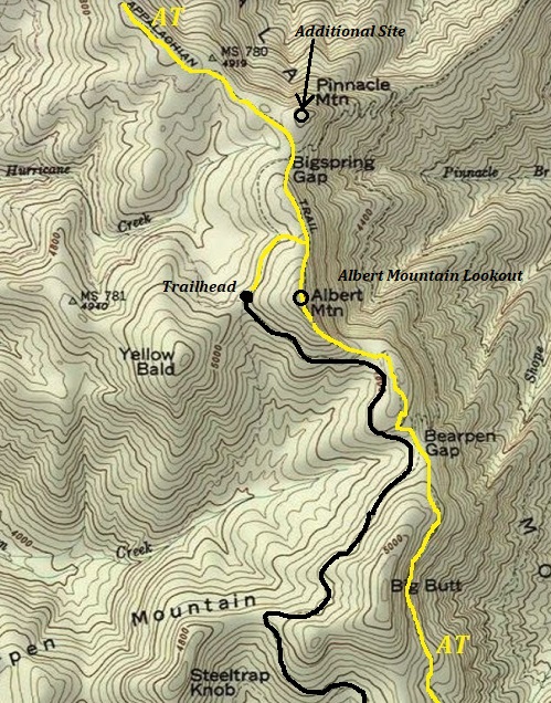 albert mountain map
