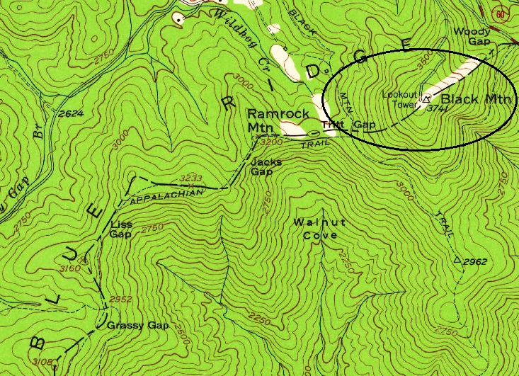 Black Mountain map