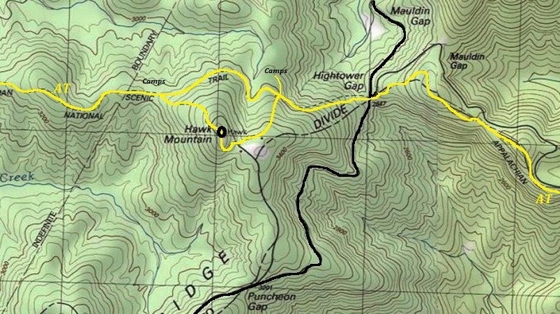 hawk mountain lookout map