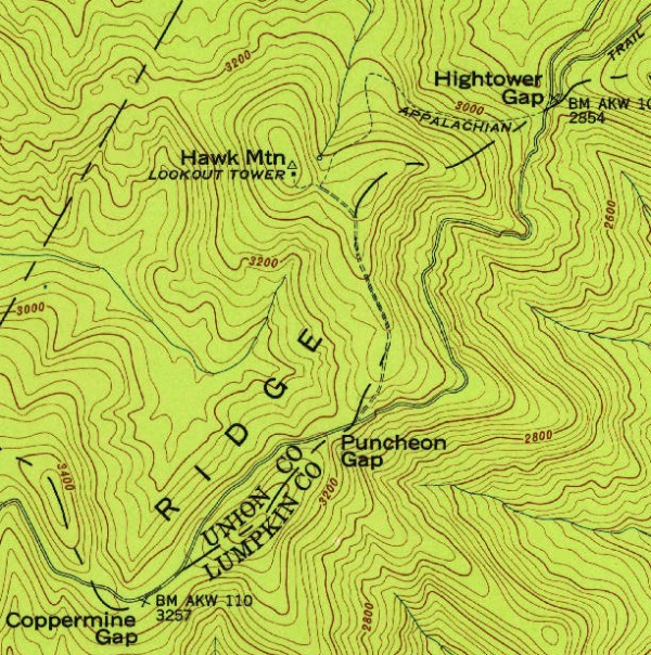 hawk mountain lookout map