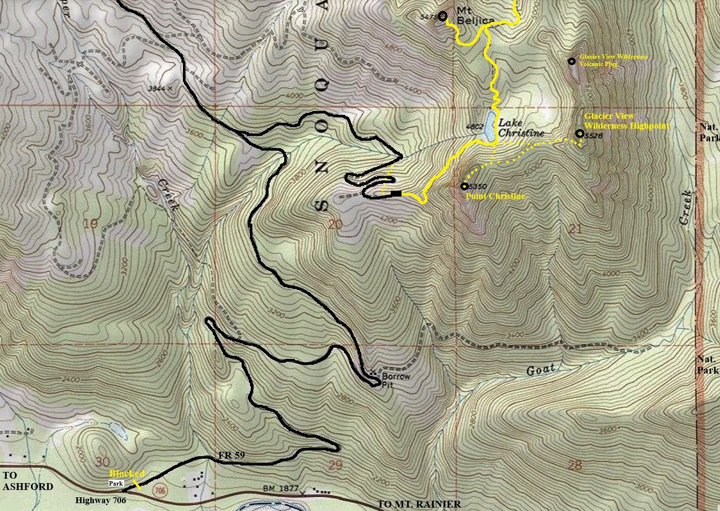 point christine map