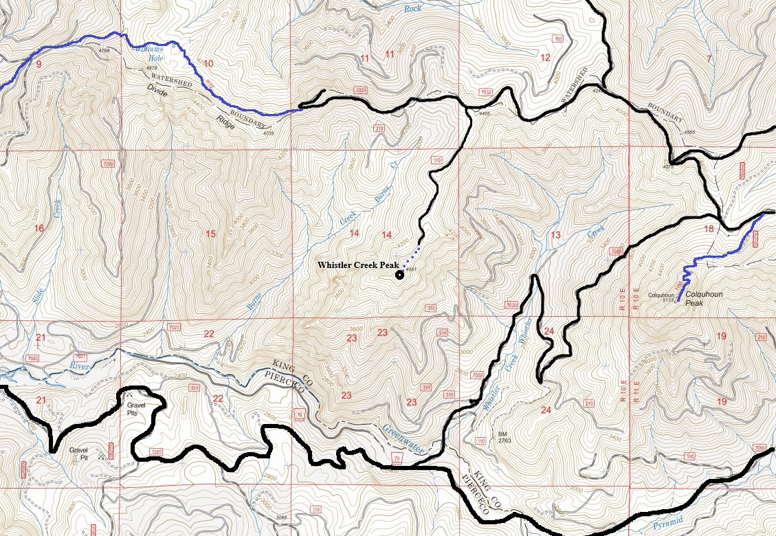 Whistler Creek Peak map