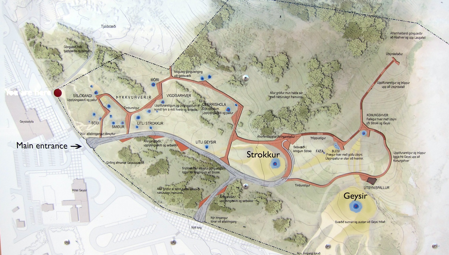 Geysir Geothermal map