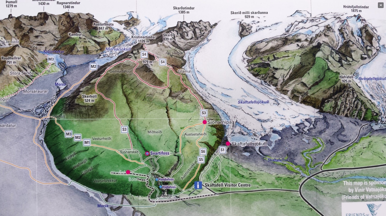 Skaftafells map