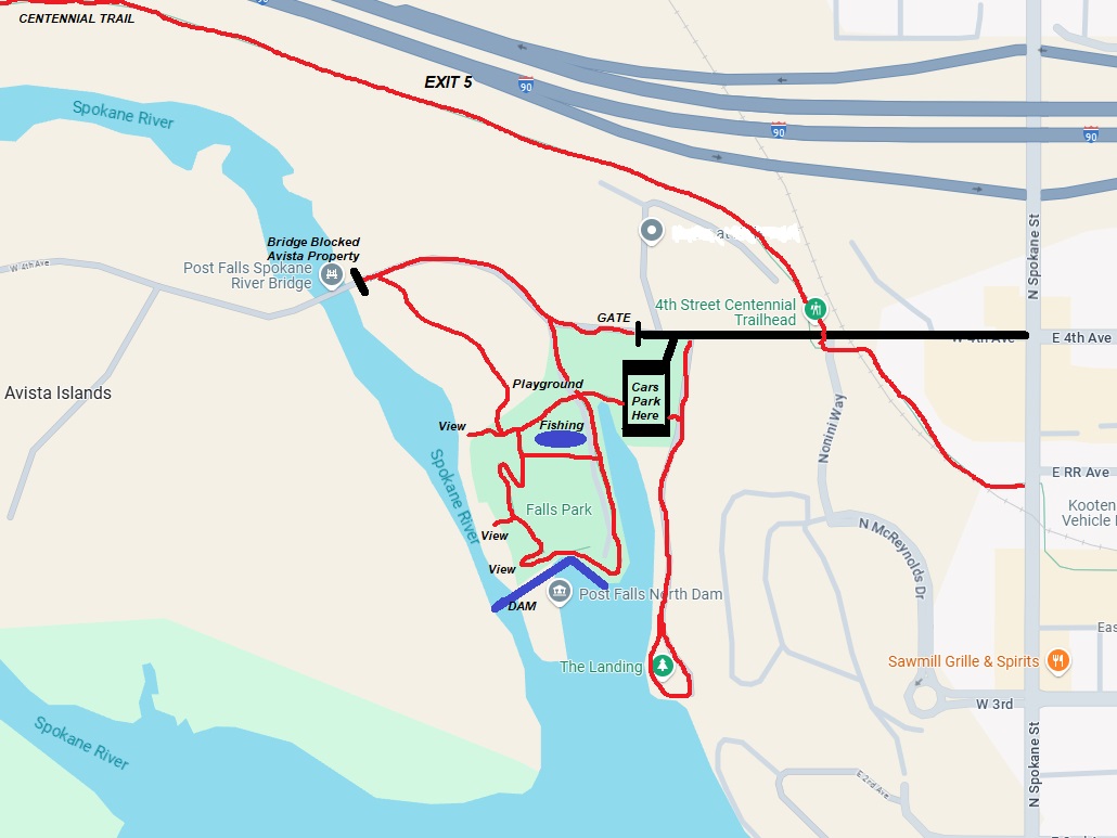 falls park map