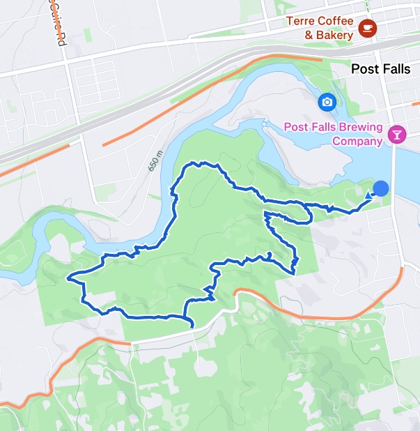 post falls community forest map