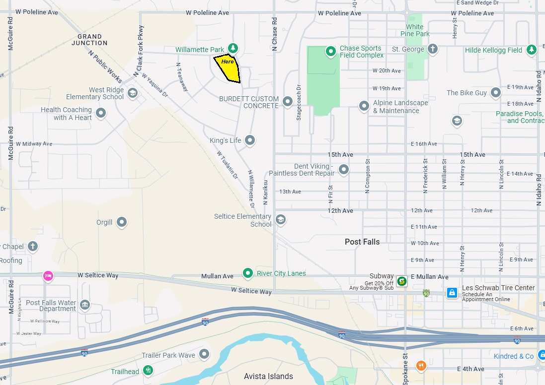 Willamette Park map