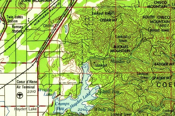 Hudlow Mountain map