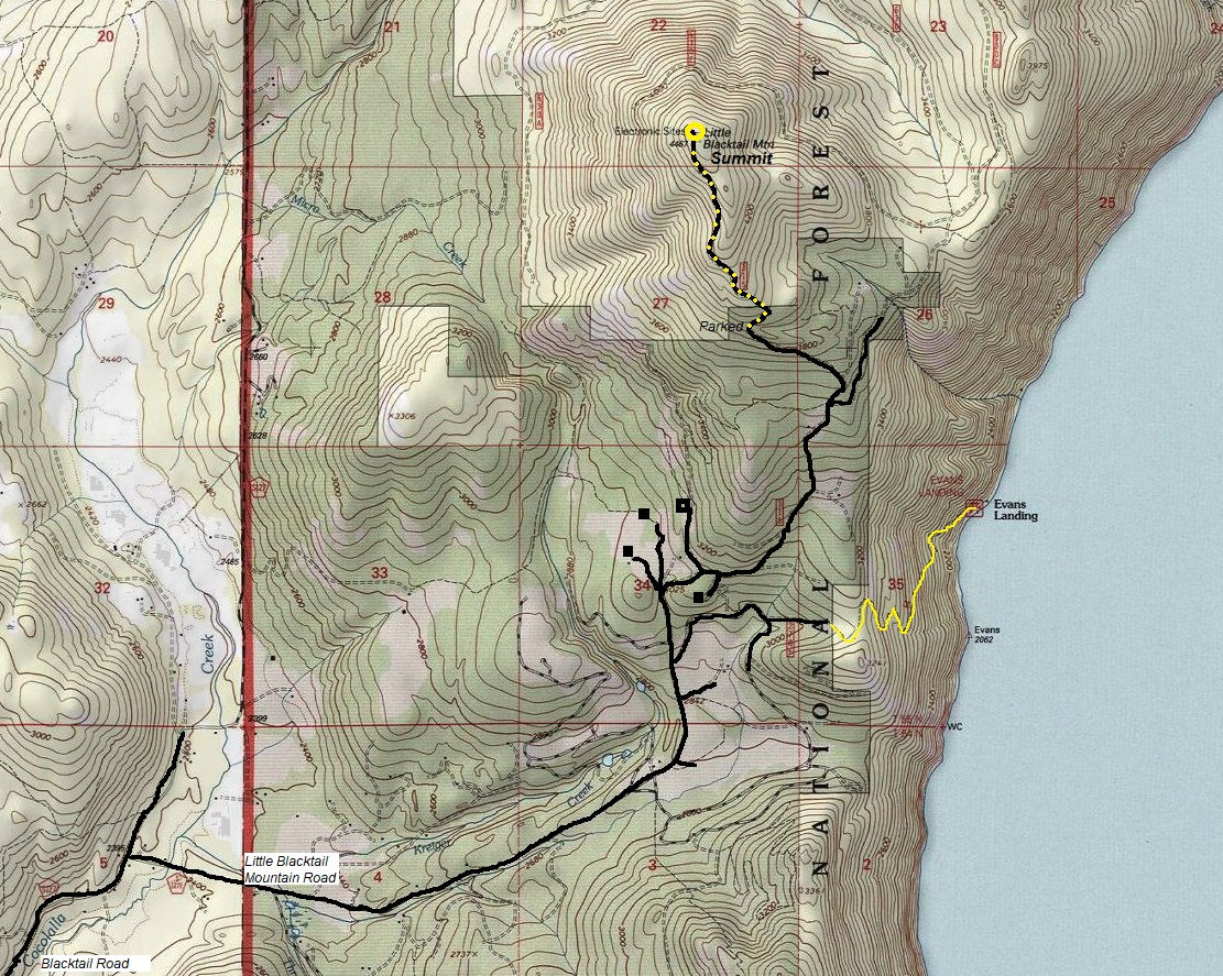 little blacktail mountain map