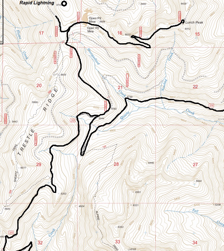 Lunch Peak map